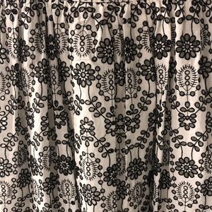 White and Black Embroidered Dress